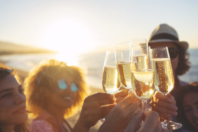 Sparkling wine prosecco bubbly