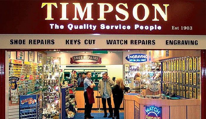 Timpson shoe sale repair prices