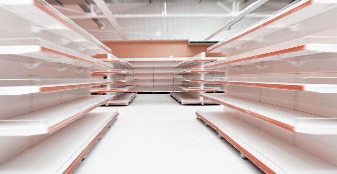 Empty shelves shortage crisis