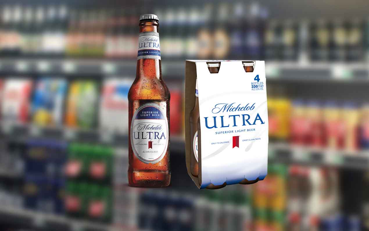 Michelob Ultra showcases new bottle format