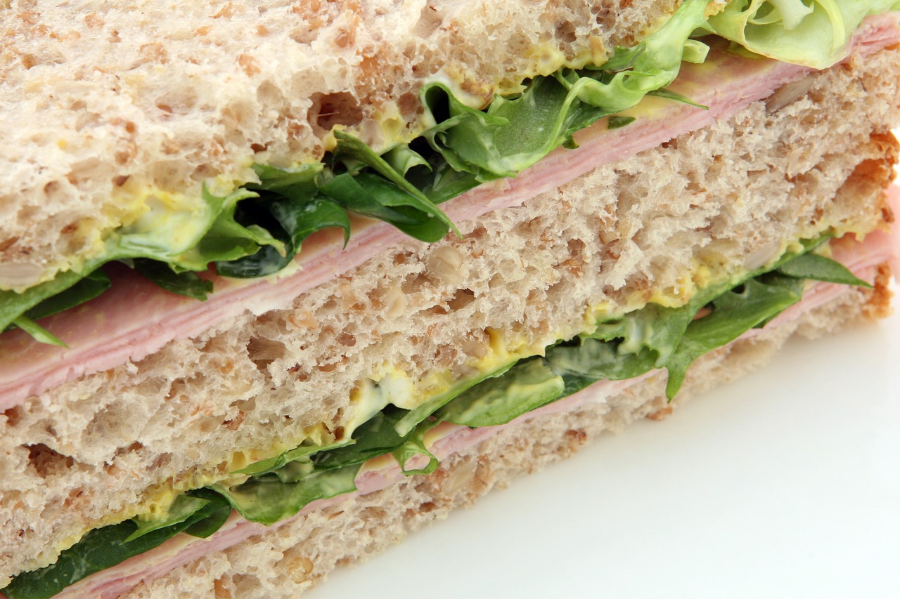 Raw food scare uncooked meat in sandwiches