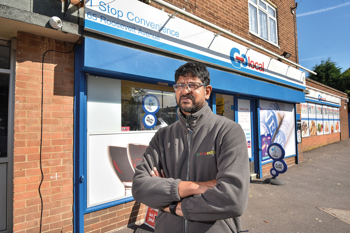 Jey Sivapalan outside Go Local Derby 1 Stop Convenience Store
