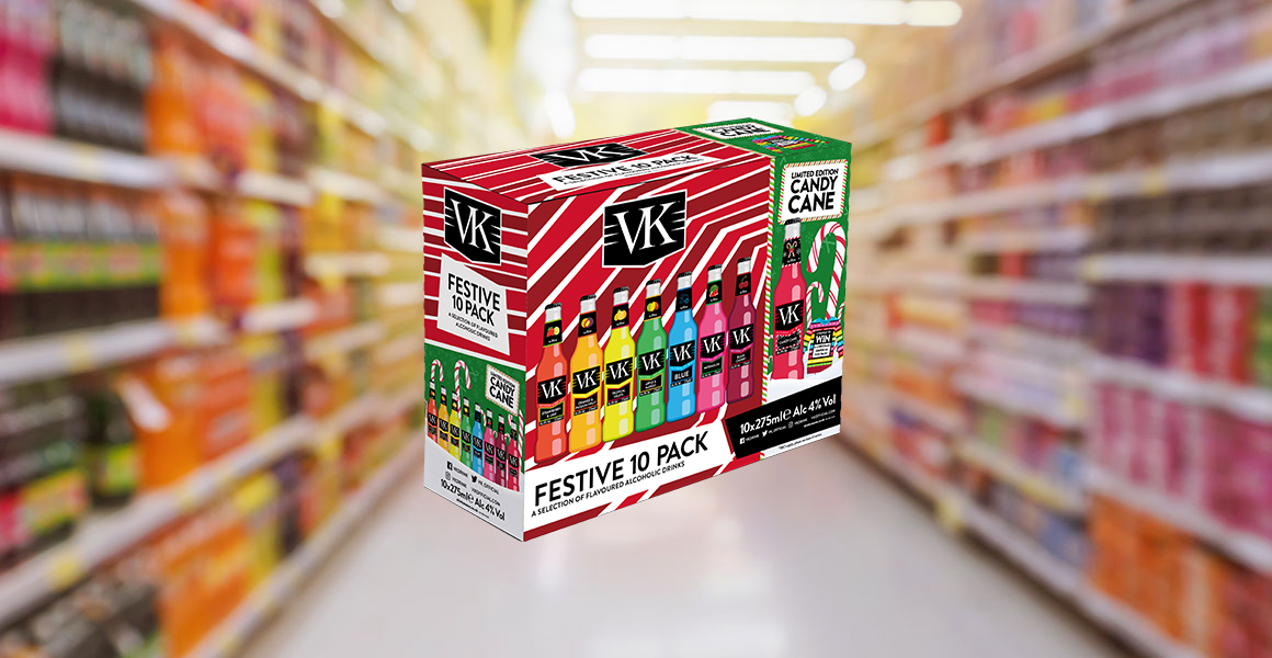 VK Candy Cane flavour drink Festive Mixed Pack