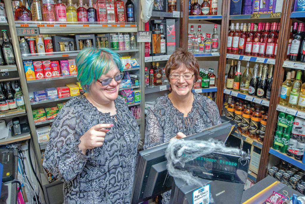 Selection Box Bridgend tills and staff