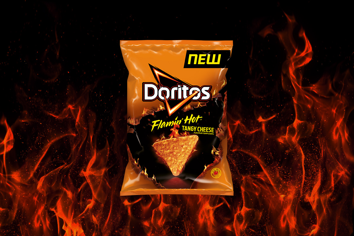 Doritos Flamin' Hot Tangy Cheese flavour