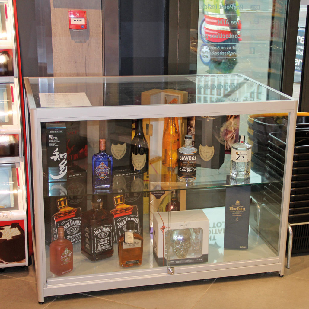 Nisa Millennium View's premium spirits cabinet