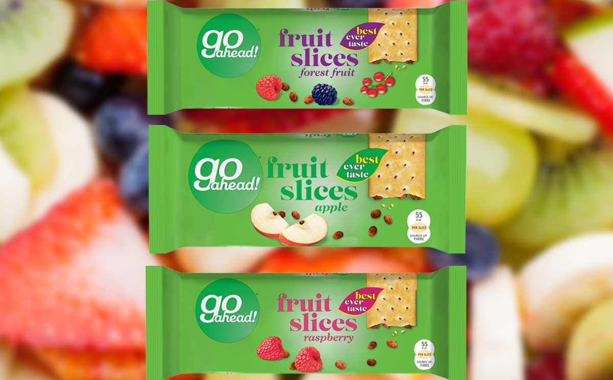 Pladis rebrands Go Ahead! Crispy Slices range to Fruity Slices