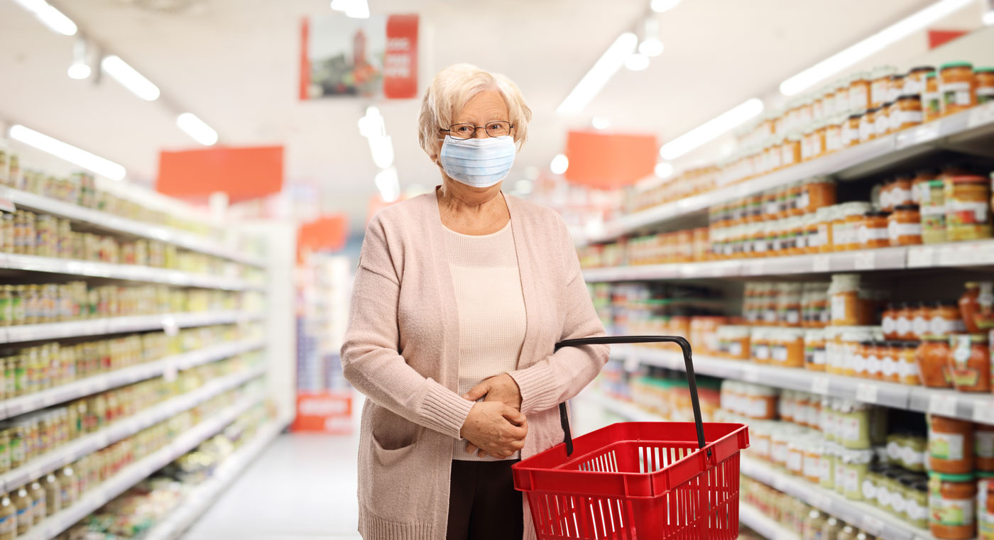 Coronavirus vulnerable shopper