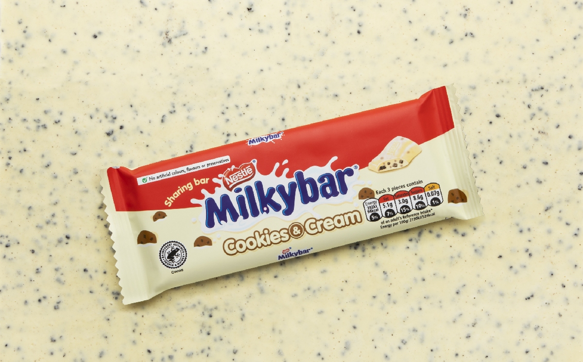 Nestlé Confectionery launches Milkybar Cookies & Cream sharing block