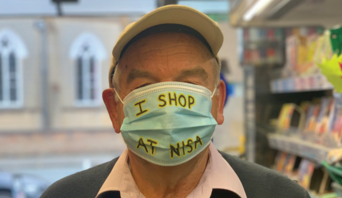 Face masks in shops