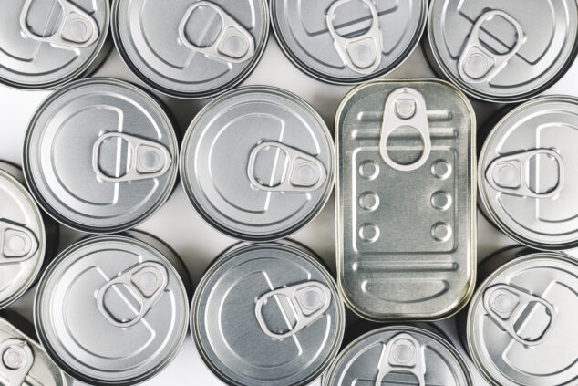 Tin cans canned food tins