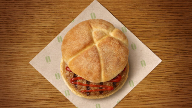 rollover meat-free burger