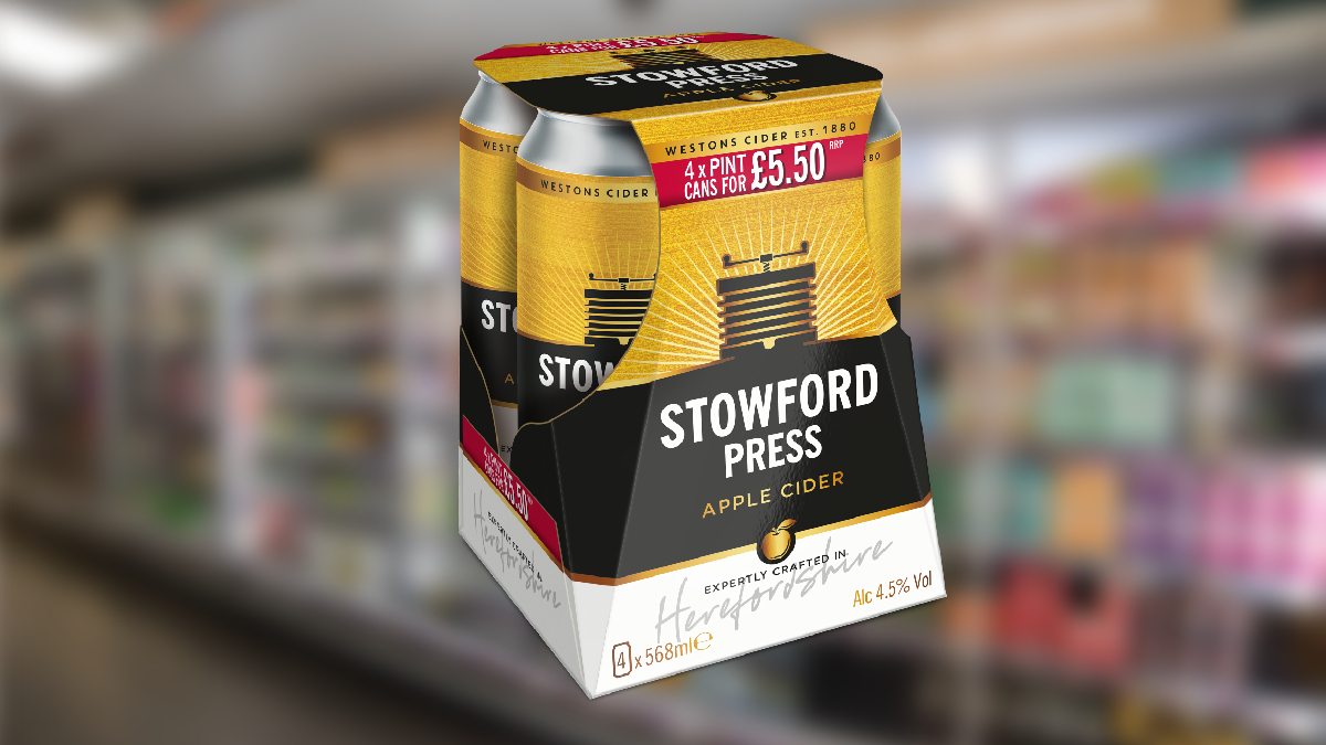 stowford press apple pint can pmp four pack