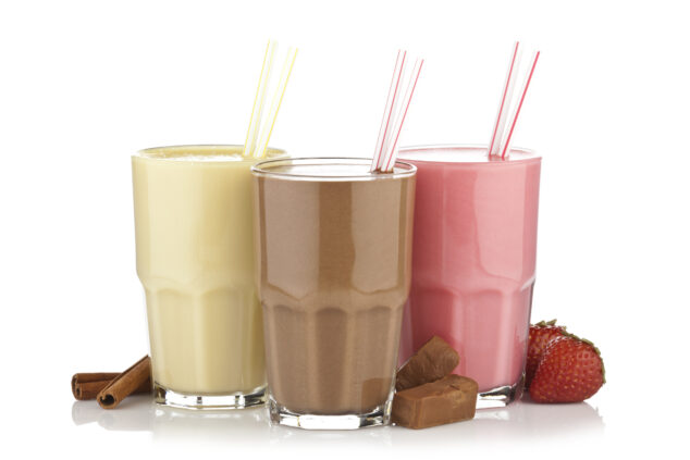Flavoured milk milkshake