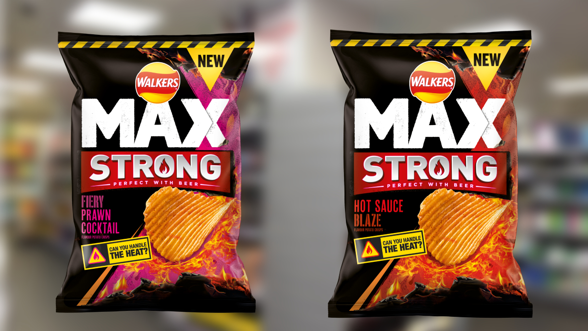 walkers max strong fiery prawn cocktail hot sauce blaze