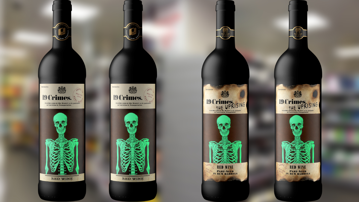 19 crimes glow in the dark labels