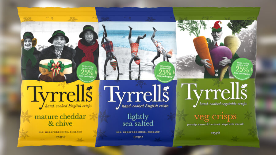 KP Snacks launches Tyrrells limited-edition Christmas packaging