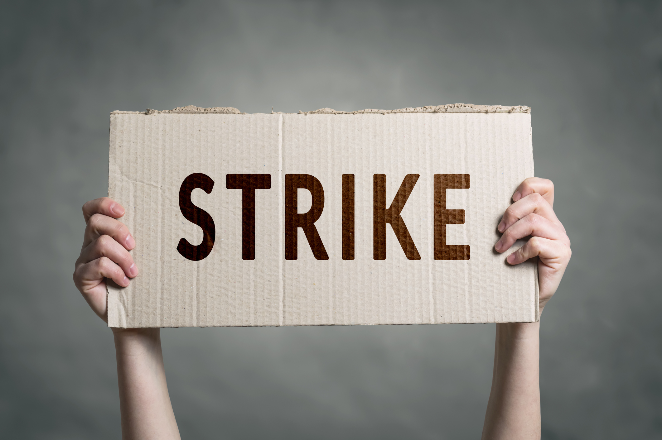 Strike placard