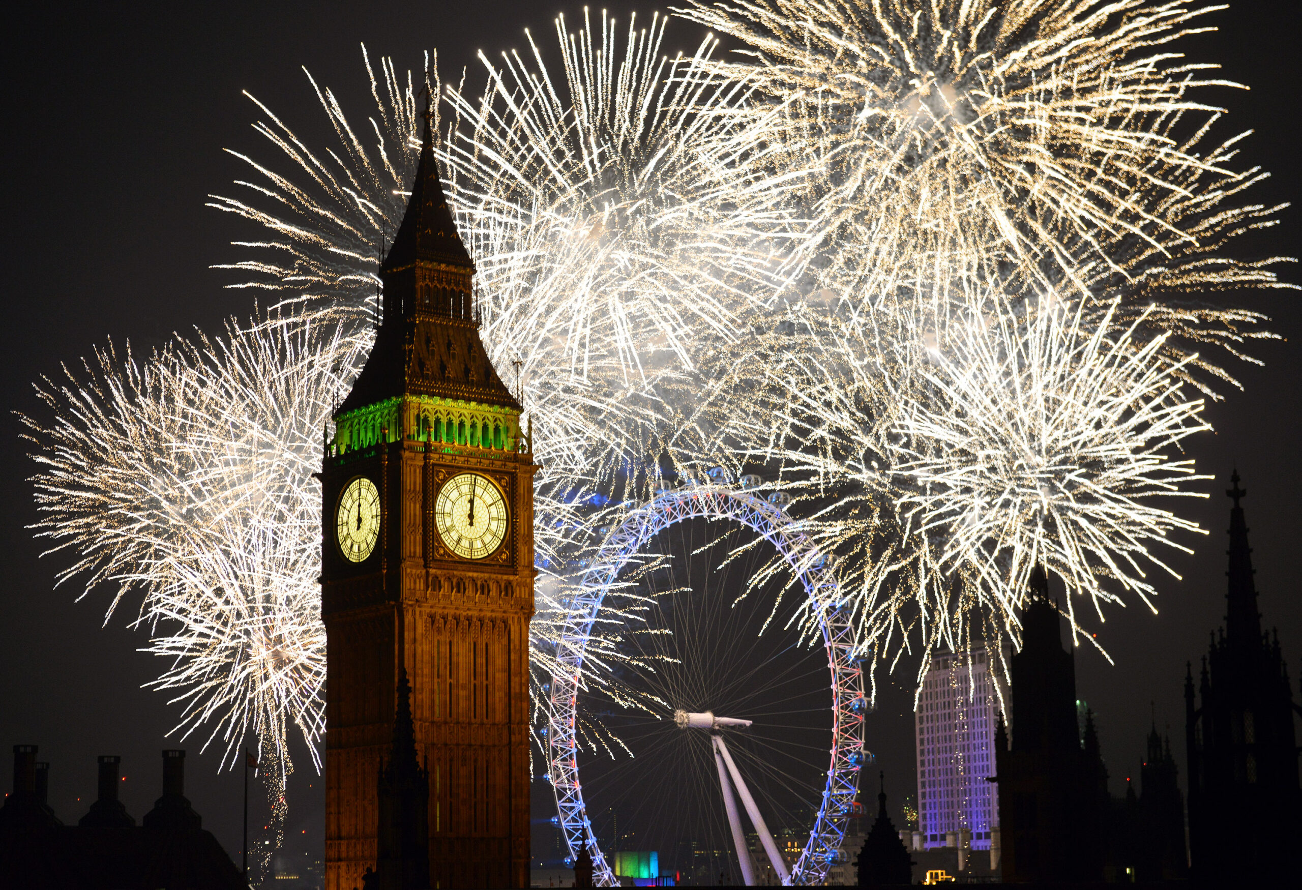 New Year's Eve Big Ben London fireworks
