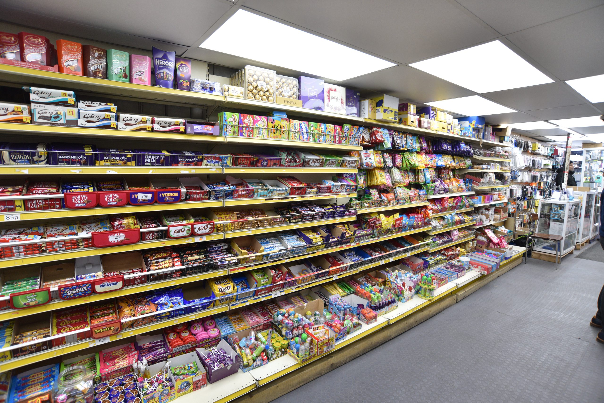 Dilip's confectionery area