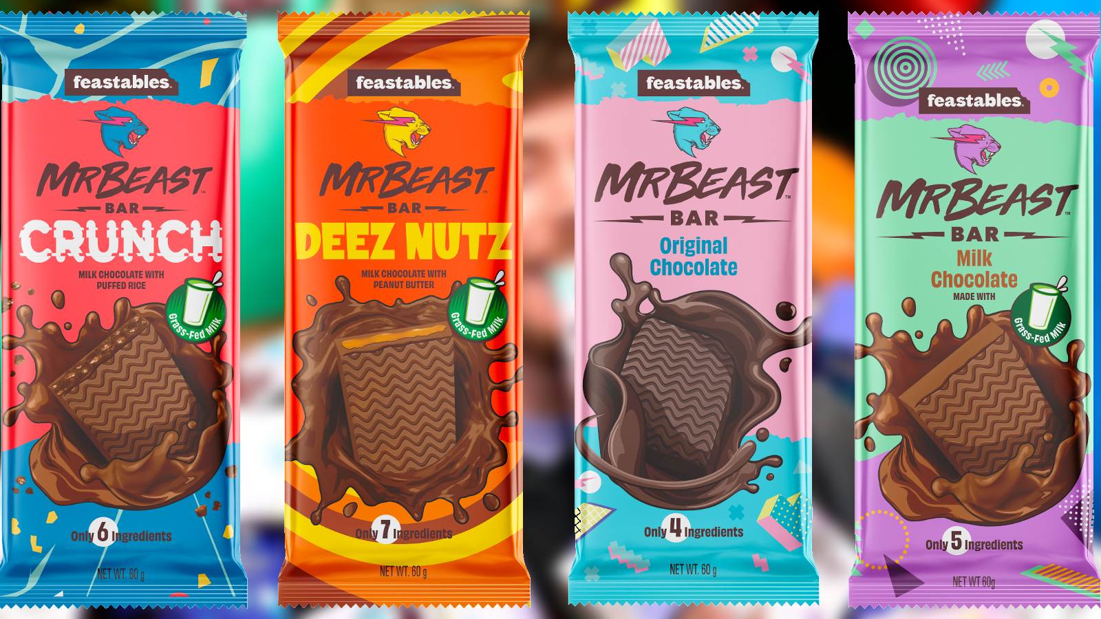 Feastables Mr Beast Bar Crunch Chocolate 60g - Candy Mail UK