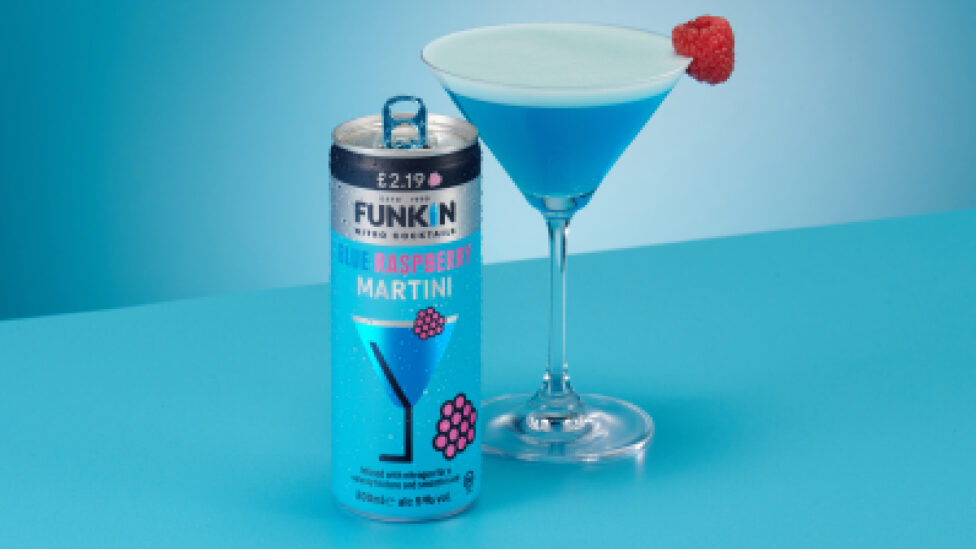 funkin cocktails blue raspberry martini