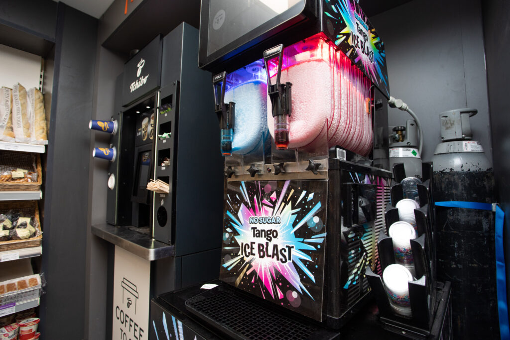 Slush, milkshake and Tango Ice Blast are popular options for many stores